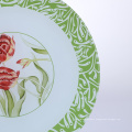 Tempered Glass Oval Platter Serving Tray and Glass Decorative Plate.